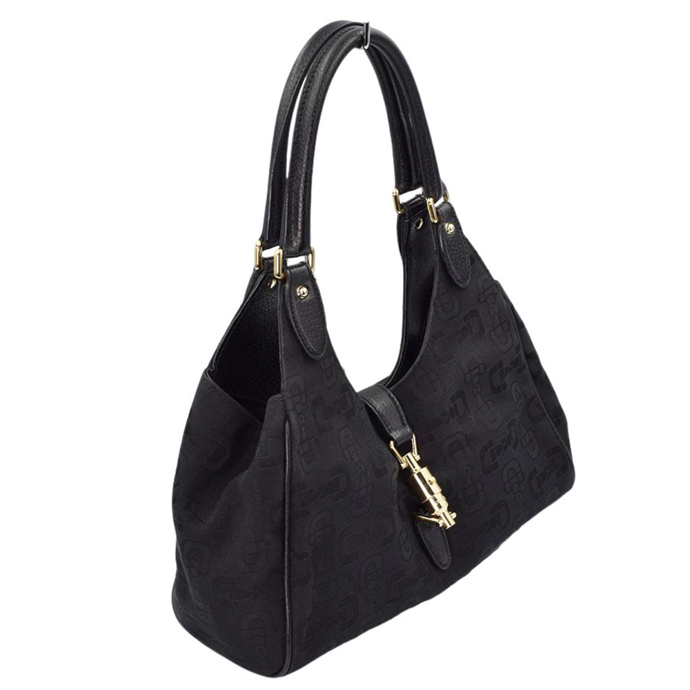 Gucci New Jackie Shoulder Bag Canvas/Leather Black - Picture 5 of 14